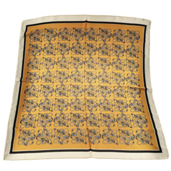 SATIN ROPE KNOT PRINT SQUARE BANDANA NECK SCARF