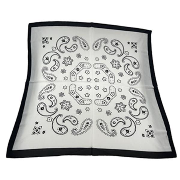 SATIN PAISLEY BANDANA PRINT SQUARE BANDANA NECK SCARF