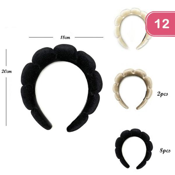 PLUSH BUBBLE HEADBAND (12 UNITS)