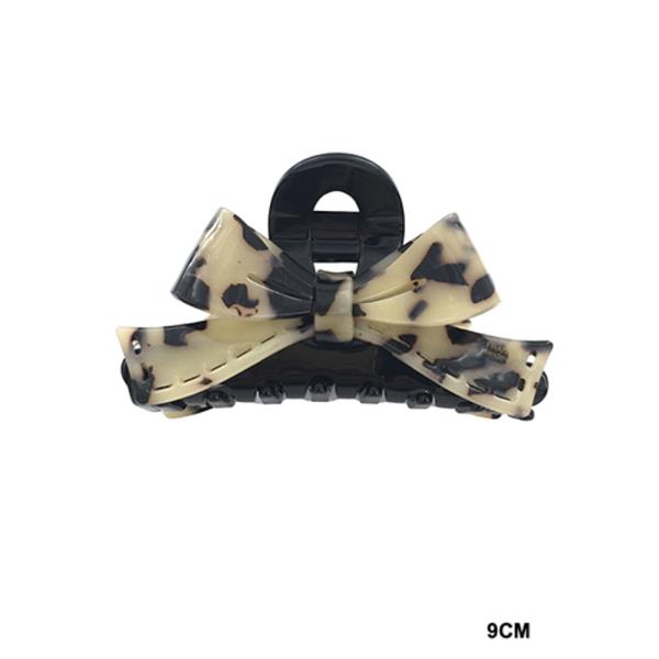 ACRYLIC BOW DESIGN HAIR CLAW JAW CLIP