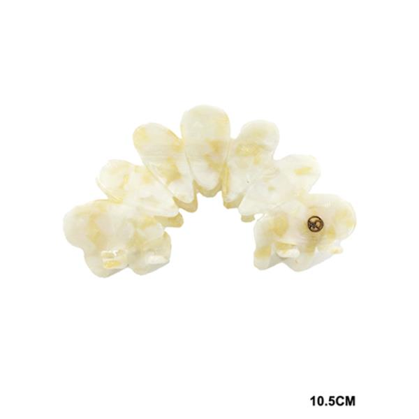 ACRYLIC FLOWER SHAPE FLEXIBLE HAIR CLAW