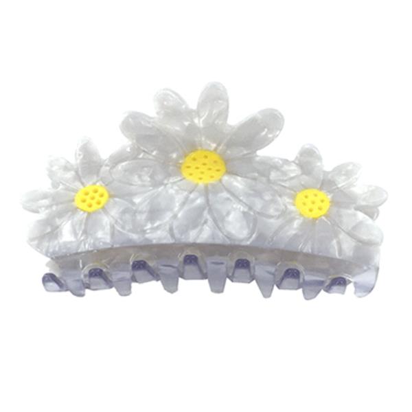 ACRYLIC FLORAL DESIGN HAIR CLAW JAW CLIP