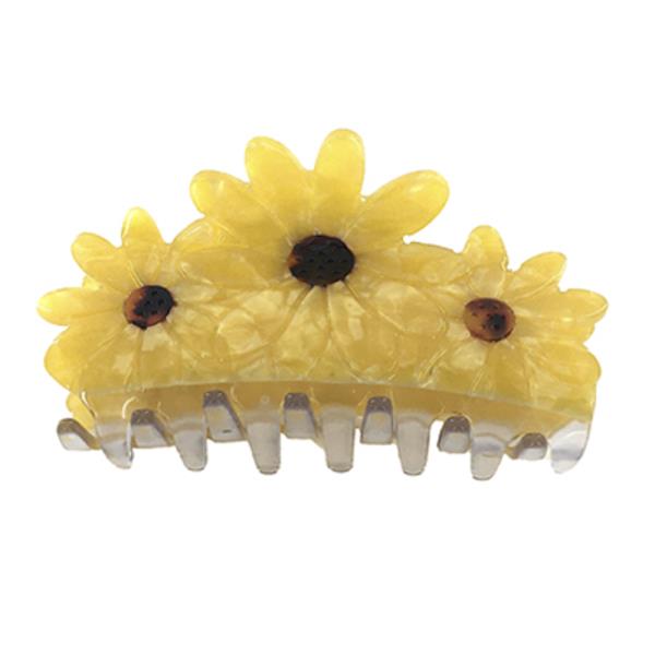 ACRYLIC FLORAL DESIGN HAIR CLAW JAW CLIP