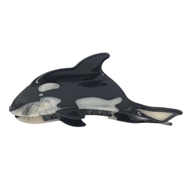 ACRYLIC ORCA SHAPE HAIR CLAW JAW CLIP