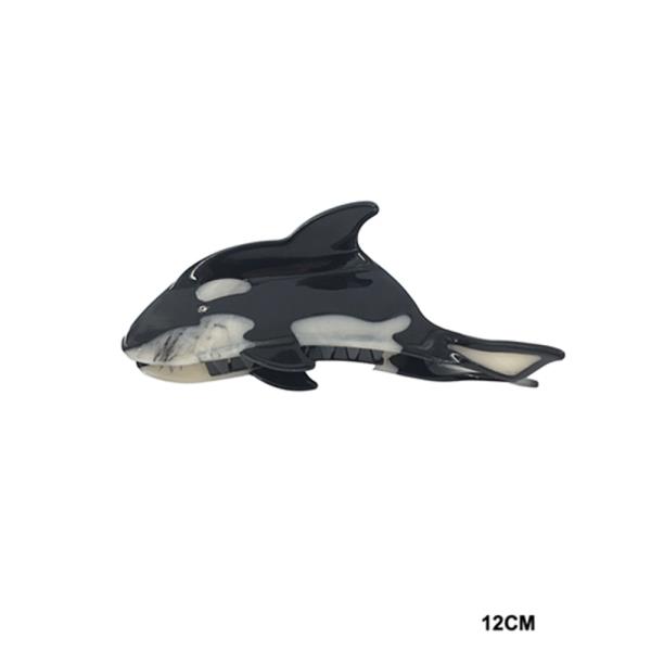 ACRYLIC ORCA SHAPE HAIR CLAW JAW CLIP