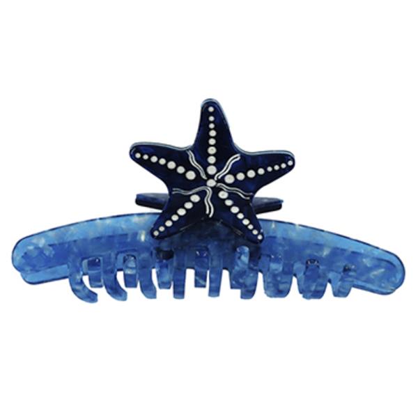 ACRYLIC STARFISH DESIGN HAIR CLAW JAW CLIP