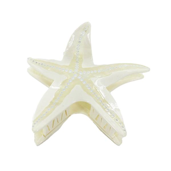 ACRYLIC STARFISH DESIGN HAIR CLAW JAW CLIP