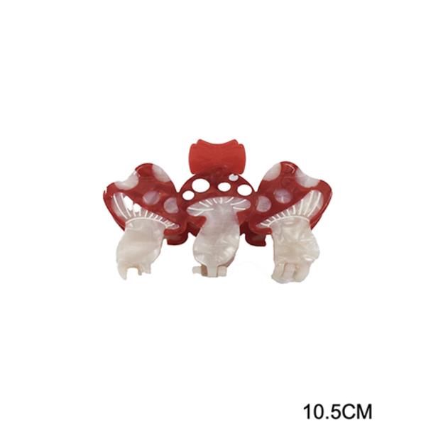 ACRYLIC MUSHROOM DESIGN HAIR CLAW