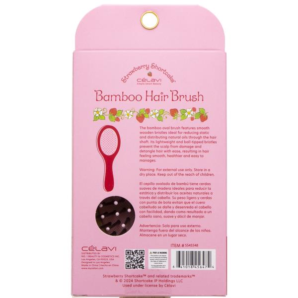 CELAVI STRAWBERRY SHORTCAKE BAMBOO HAIR BRUSH