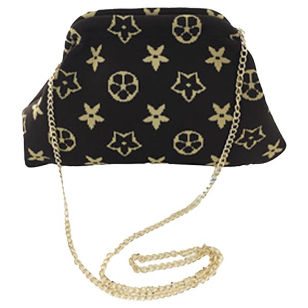 FABRIC FRAME CLUTCH RECTANGLE STAR PATTERN