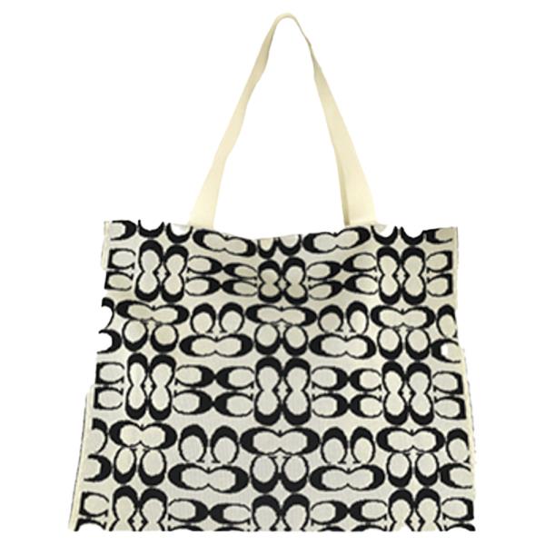 DOUBLE ROUND PATTERN TOTE BAG