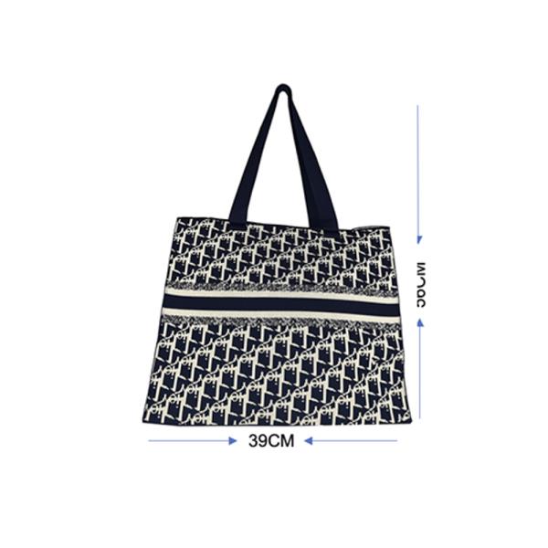 RECTANGLE MONOGRAM PRINT TOTE BAG