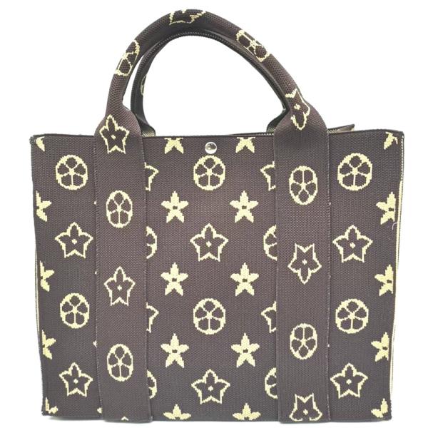 FLOWER PATTERN WOVEN TOTE BAG