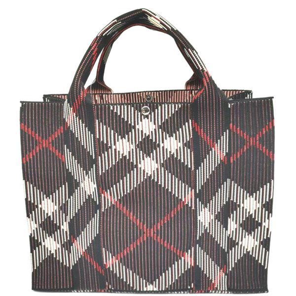 PLAID WOVEN TOTE BAG