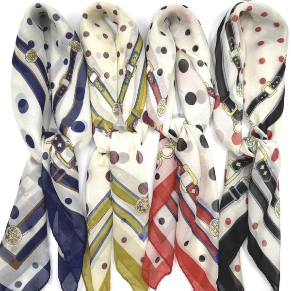 POLKA DOT BELT LIGHTWEIGHT OBLONG SCARF