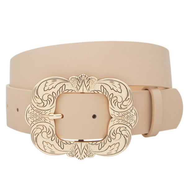 BOHO FLORA FRAME BUCKLE PU BELT