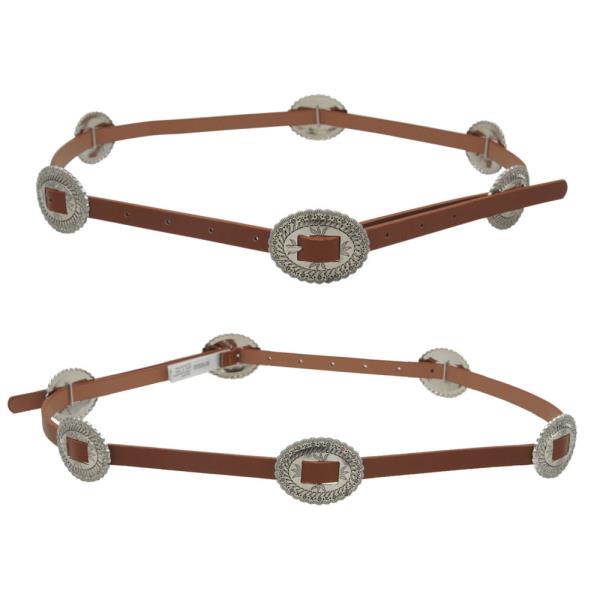 CONCHO LINKS WESTERN SKINNY BELT