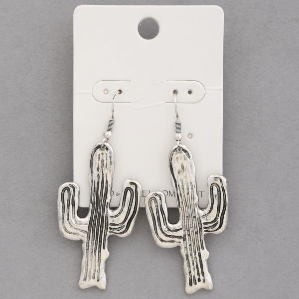 WESTERN STYLE CACTUS DANGLE EARRING