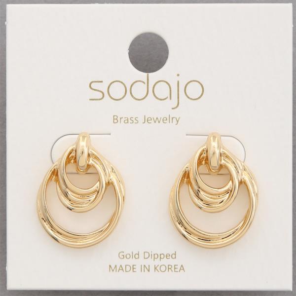 SODAJO METAL GOLD DIPPED EARRING