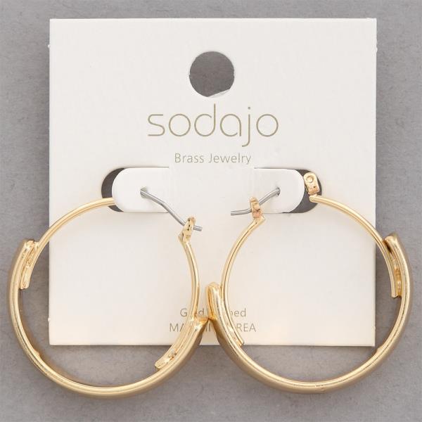 SODAJO HOOP GOLD DIPPED EARRING