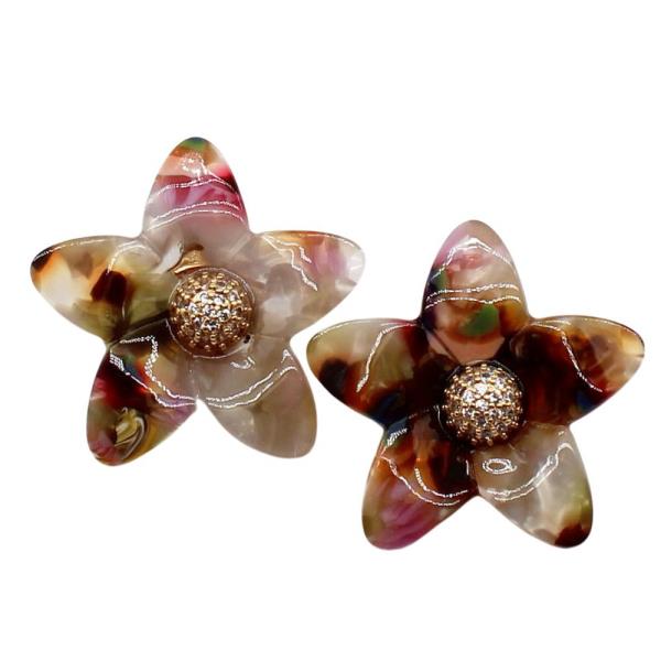 ACETATE STAR EARRING