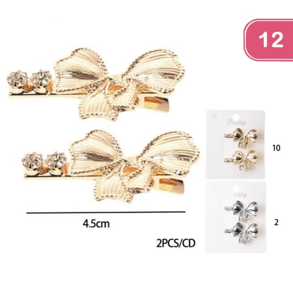 RIBBON HAIR PIN SET (12 UNITS)