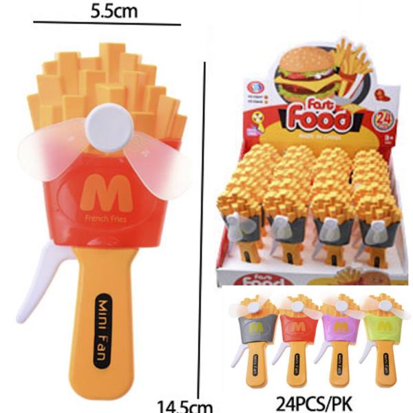 FRENCH FRIES HANDHELD MINI FAN (24 UNITS)