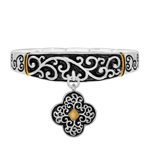 FILIGREE PATTERN CLOVER BRACELET