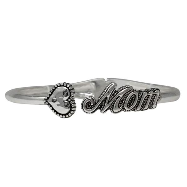 HEART MOM METAL CUFF BRACELET