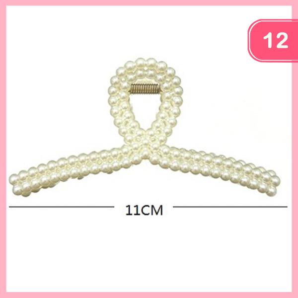 PEARL HAIR CLAW JAW CLIP (12 UNITS)