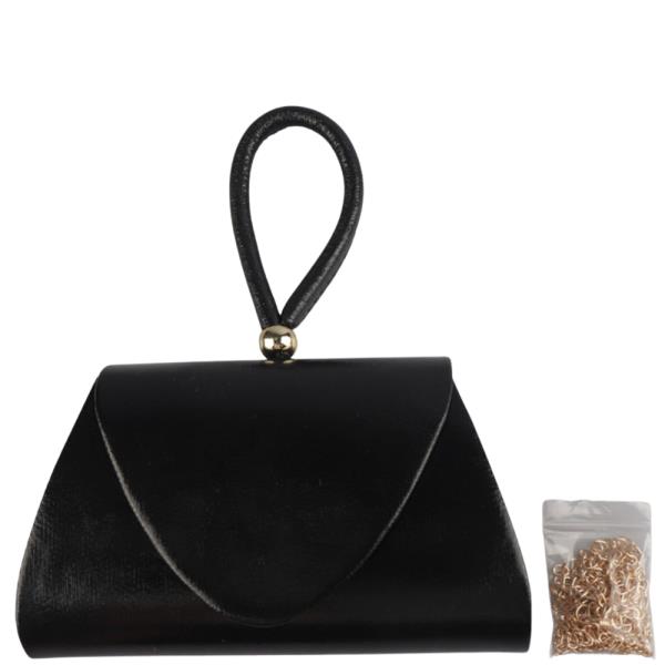 LOOP HANDLE METALLIC EVENING BAG