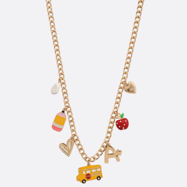 TEACHER MULTI CHARM NECKLACE