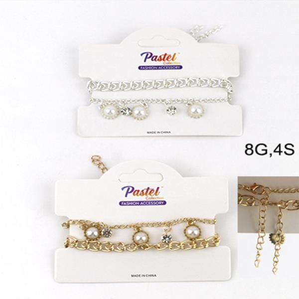 MULTI CHARM METAL BRACELET SET(12 UNITS)