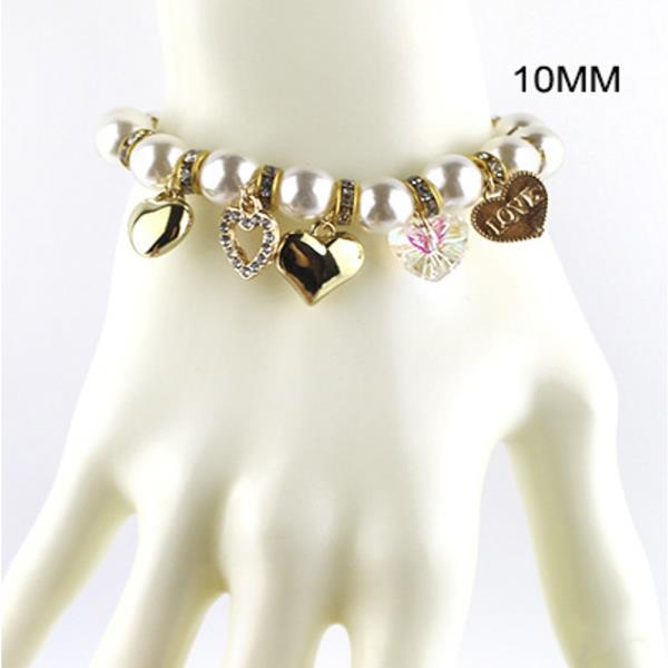 HEART PEARL BRACELET (12 UNITS)