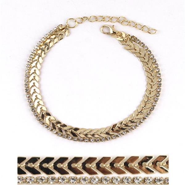 METAL RHINESTONE ANKLET (12 UNITS)