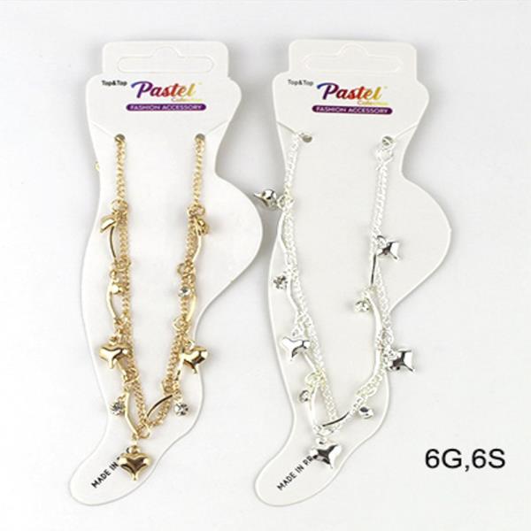 HEART CHARM ANKLET (12 UNITS)