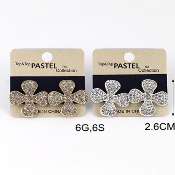 RHINESTONE CLOVER EARRING (12 UNITS)