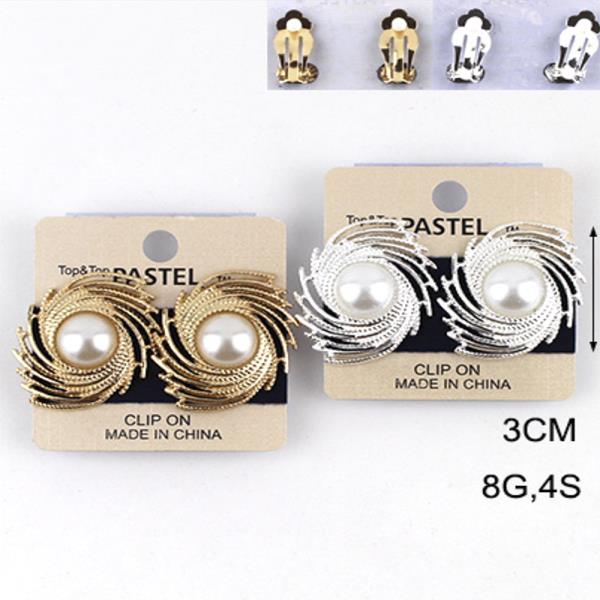 PEARL EARRING CLIP ON (12 UNITS)