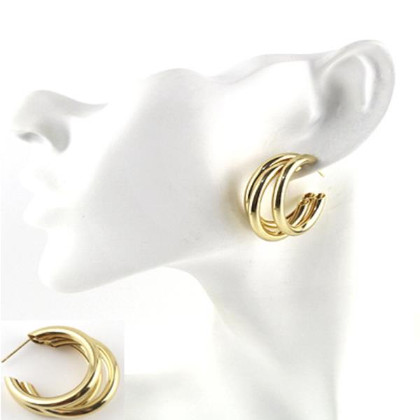 TRIPLE C HOOP EARRING (12 UNITS)