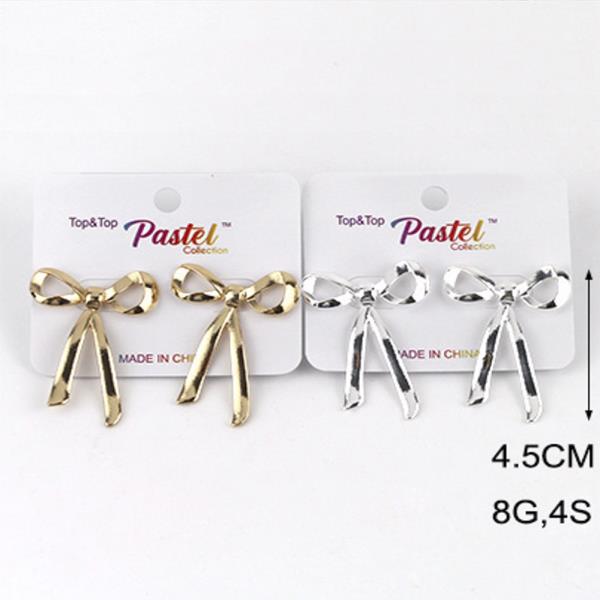 METAL RIBBON EARRING (12 UNITS)