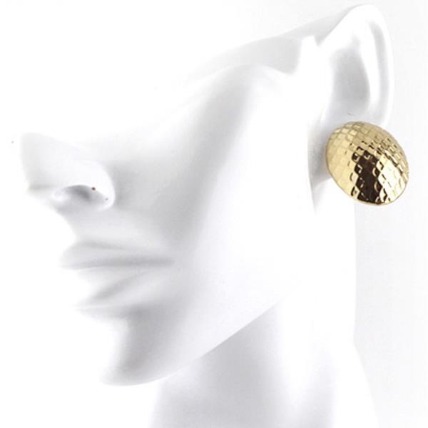 TEXTURED OVAL EARRING (12 UNITS)