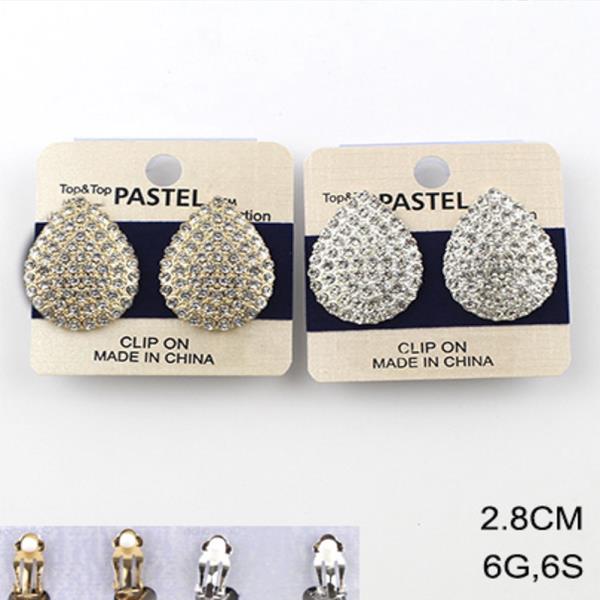 RHINESTONE TEARDROP EARRING (12 UNITS)