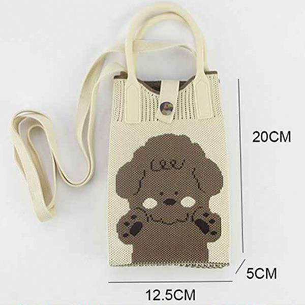 CUTE DOG DESIGN CROSSBODY BAG