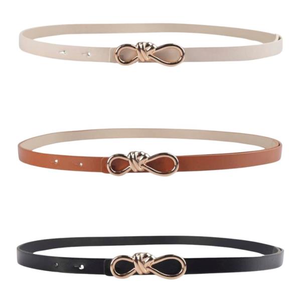 METAL KNOT BUCKLE BELT 3 PC SET