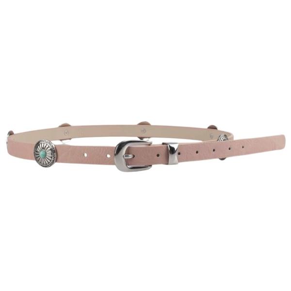 WESTERN STYLE TQ STONE METAL BUCKLE BELT 3 PC SET