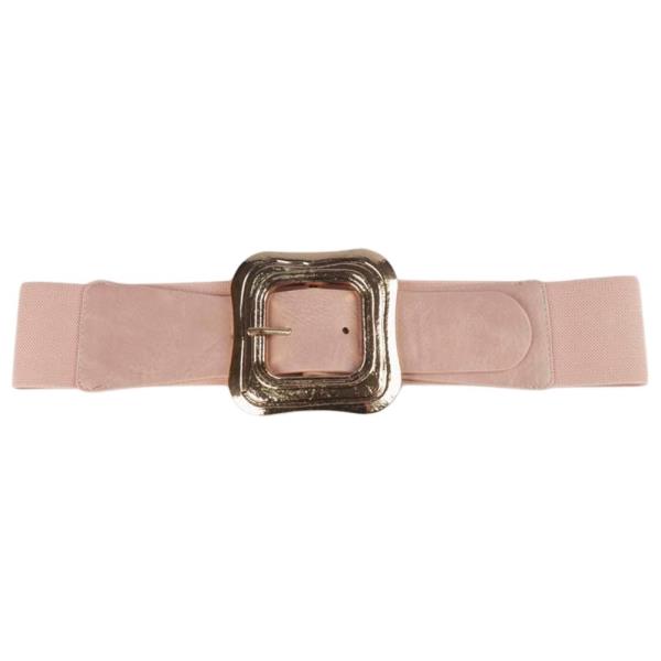 ELASTIC WAIST BELT WITH METALLIC BUCKLE