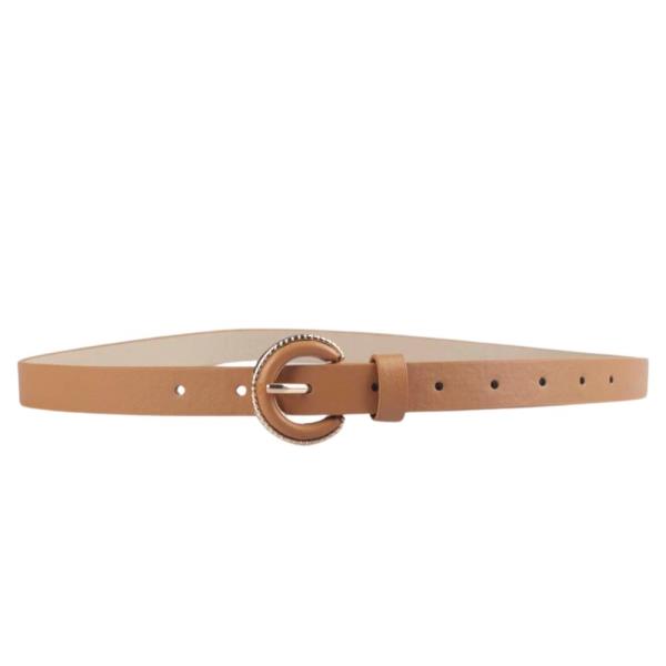 ROUND BUCKLE FAUX LEATHER BELT 3 PC SET