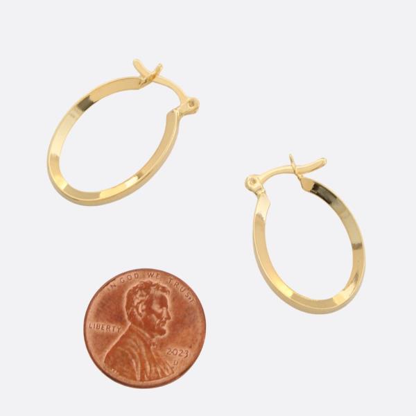 SODAJO OVAL HOOP GOLD FILLED EARRING