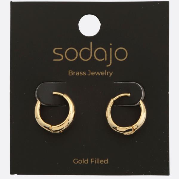 SODAJO HUGGIE GOLD FILLED HOOP EARRING