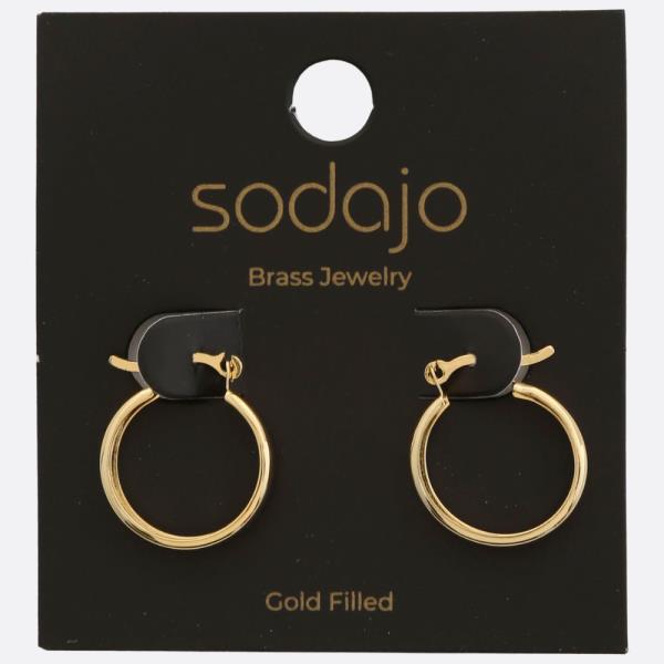 SODAJO GOLD FILLED HOOP EARRING